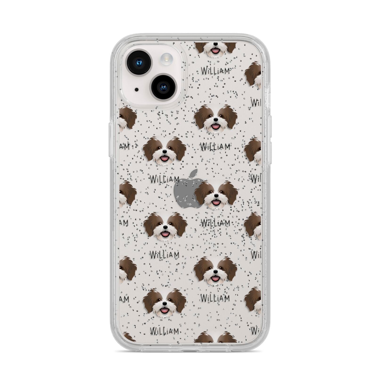 Cava Tzu Icon with Name iPhone 14 Plus Glitter Tough Case Starlight