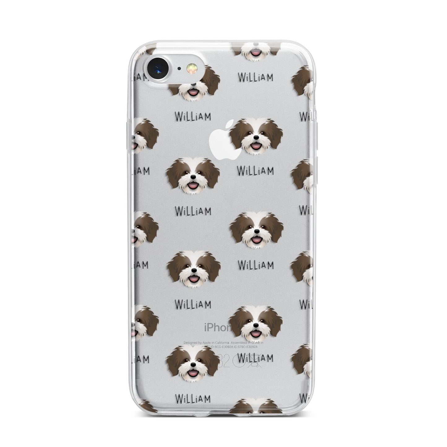 Cava Tzu Icon with Name iPhone 7 Bumper Case on Silver iPhone