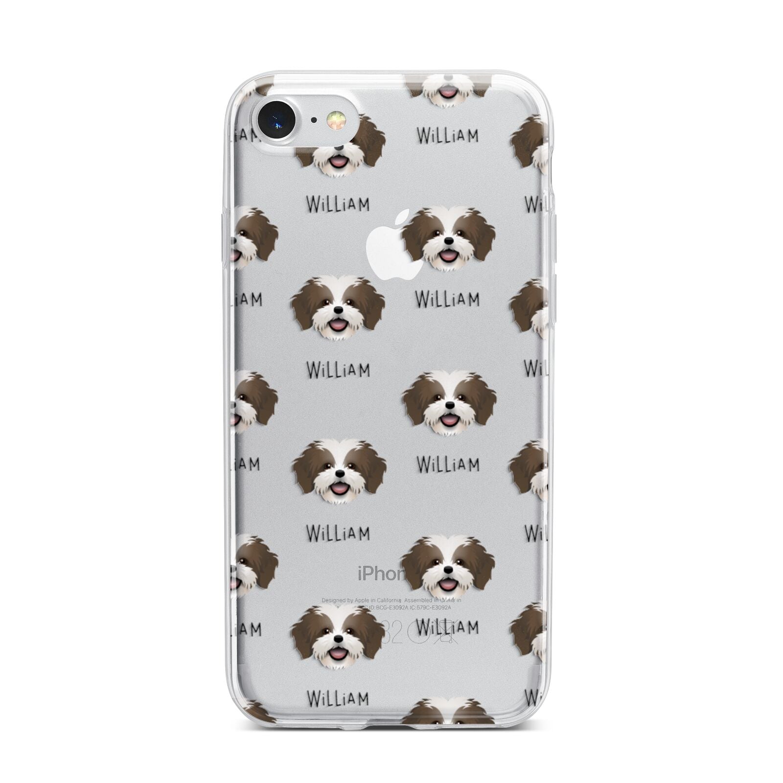 Cava Tzu Icon with Name iPhone 7 Bumper Case on Silver iPhone
