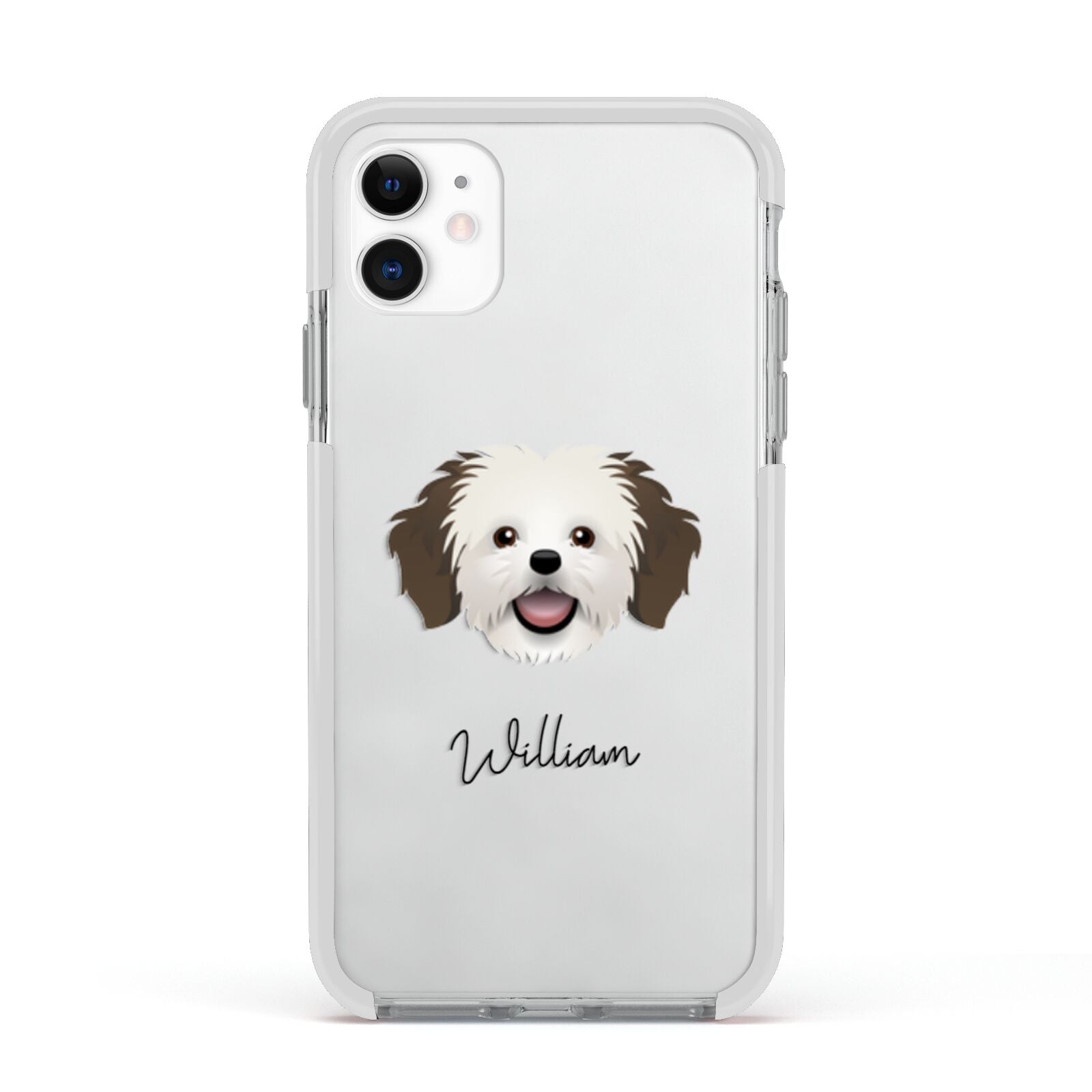 Cava Tzu Personalised Apple iPhone 11 in White with White Impact Case
