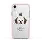 Cava Tzu Personalised Apple iPhone XR Impact Case Pink Edge on Silver Phone