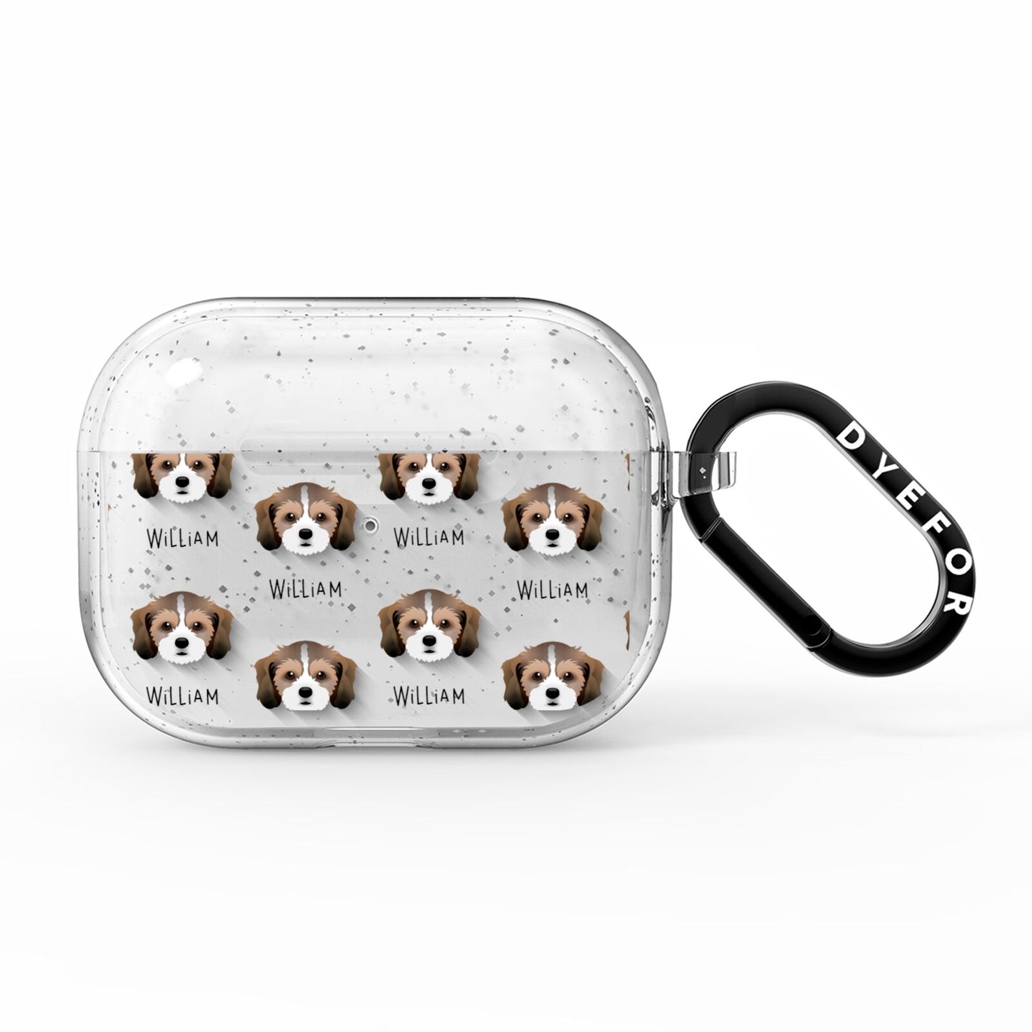 Cavachon Icon with Name AirPods Pro Glitter Case