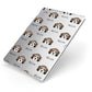 Cavachon Icon with Name Apple iPad Case on Silver iPad Side View