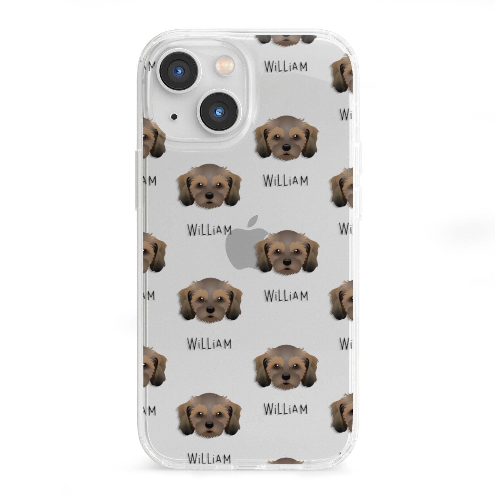 Cavachon Icon with Name iPhone 13 Mini Clear Bumper Case