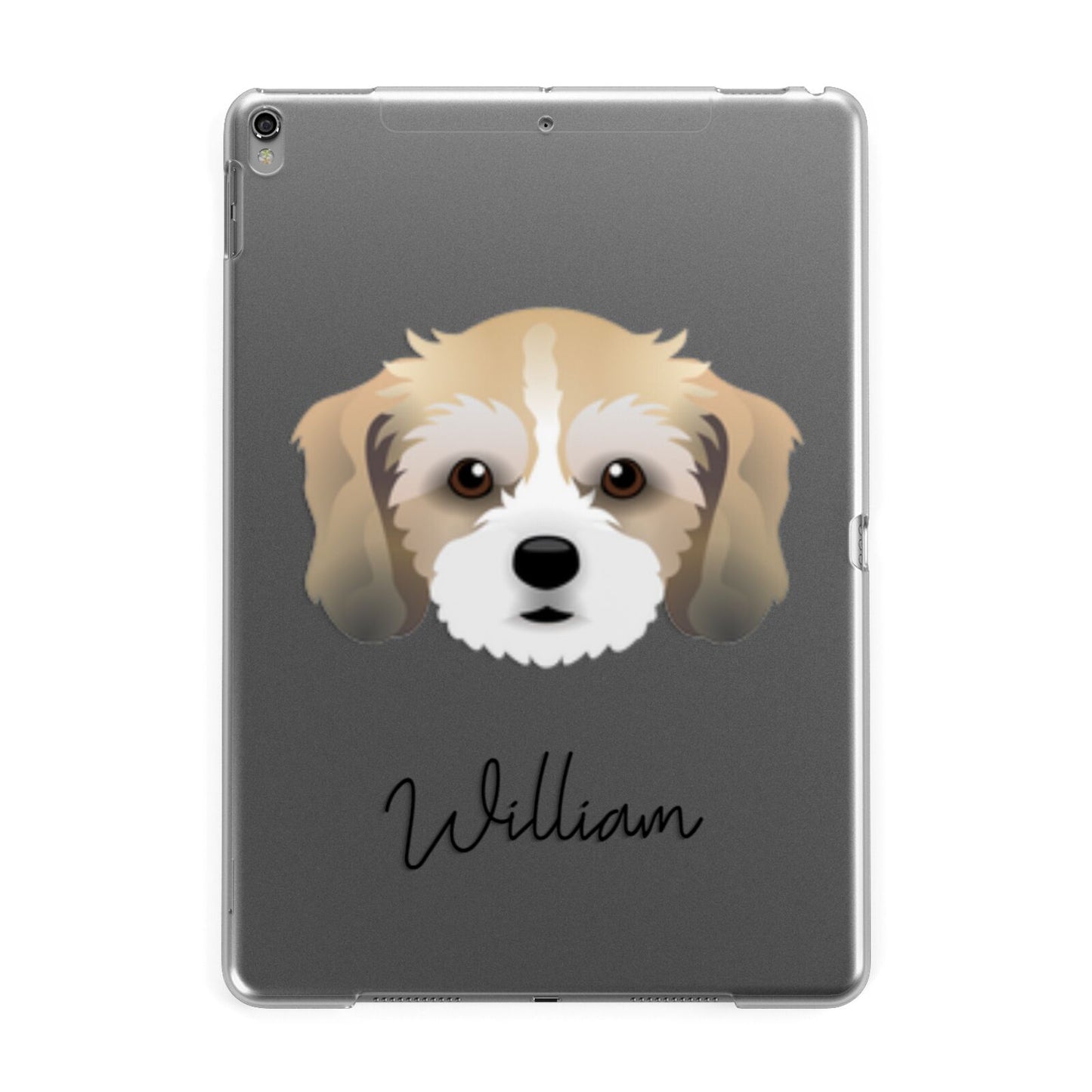 Cavachon Personalised Apple iPad Grey Case