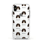 Cavalier King Charles Spaniel Icon with Name Apple iPhone Xs Impact Case White Edge on Silver Phone