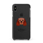 Cavalier King Charles Spaniel Personalised Apple iPhone Xs Max Impact Case Black Edge on Black Phone