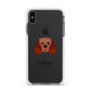 Cavalier King Charles Spaniel Personalised Apple iPhone Xs Max Impact Case White Edge on Black Phone