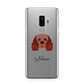 Cavalier King Charles Spaniel Personalised Samsung Galaxy S9 Plus Case on Silver phone