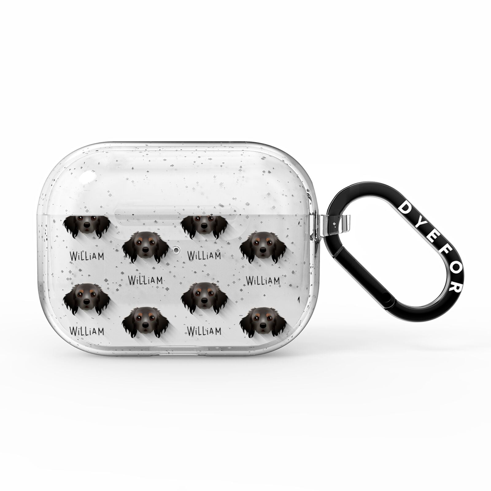 Cavapom Icon with Name AirPods Pro Glitter Case