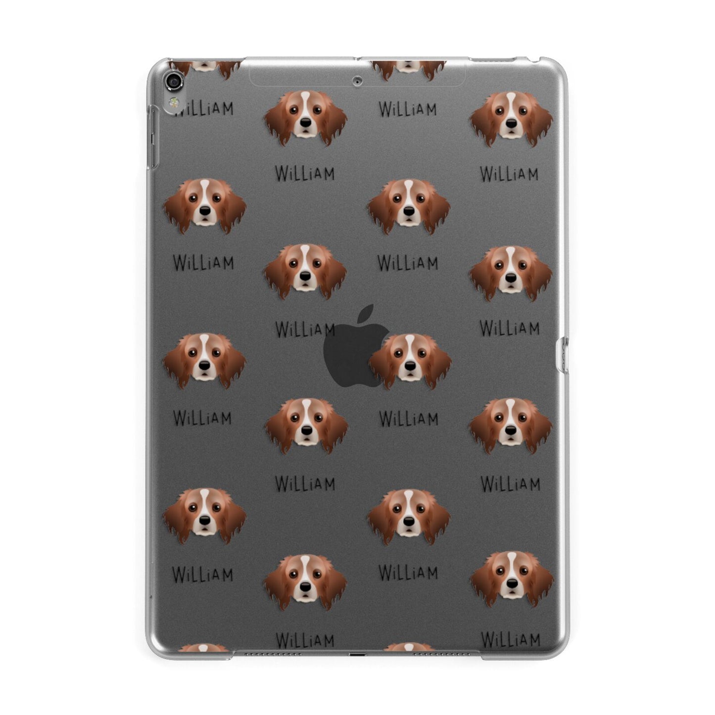 Cavapom Icon with Name Apple iPad Grey Case