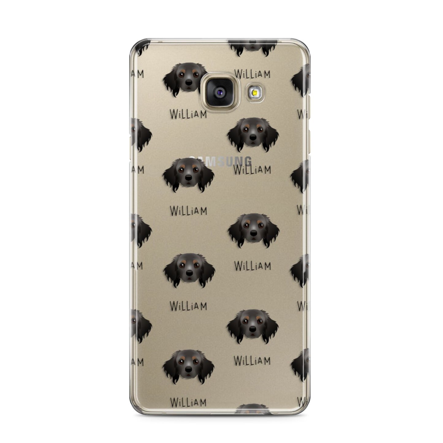 Cavapom Icon with Name Samsung Galaxy A3 2016 Case on gold phone