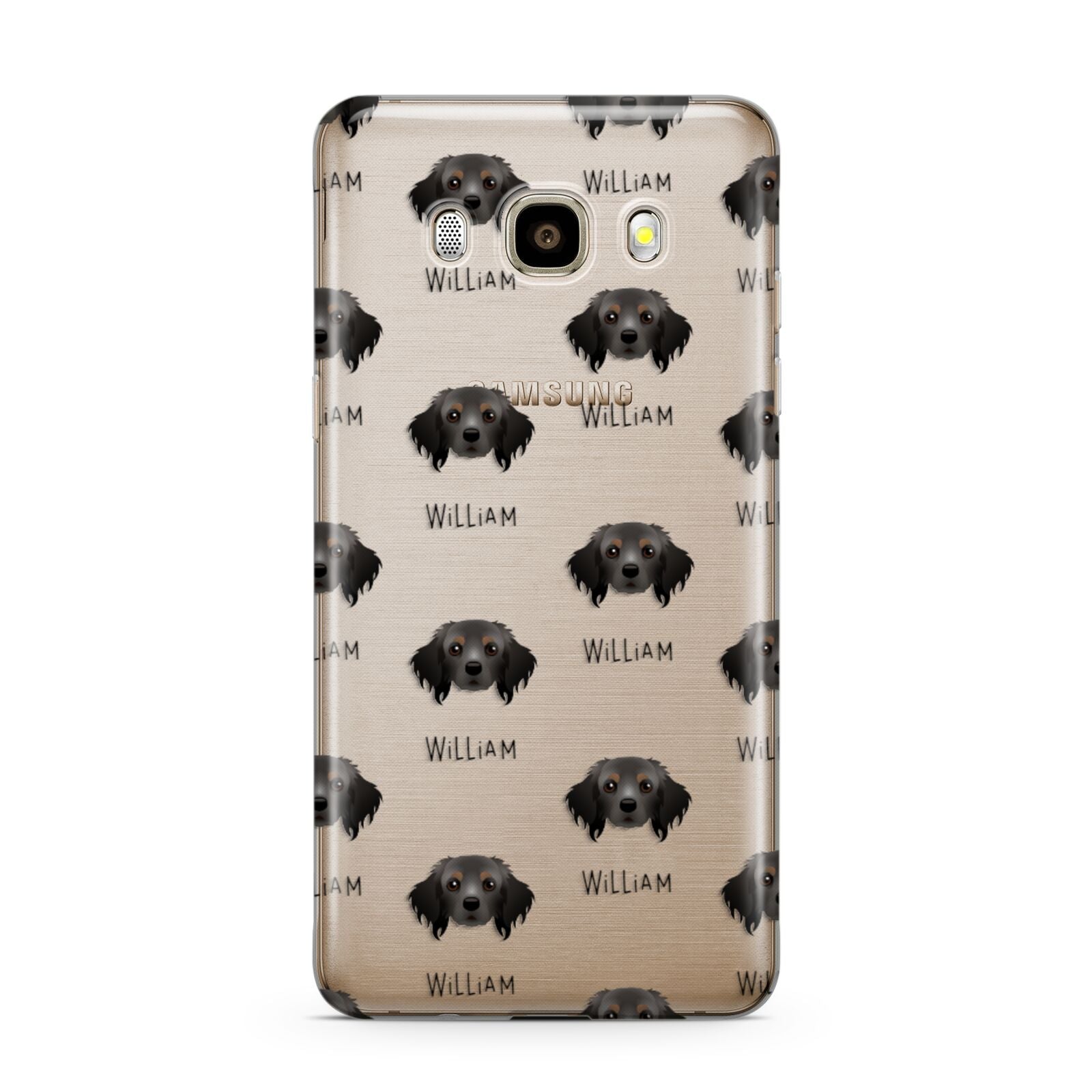 Cavapom Icon with Name Samsung Galaxy J7 2016 Case on gold phone