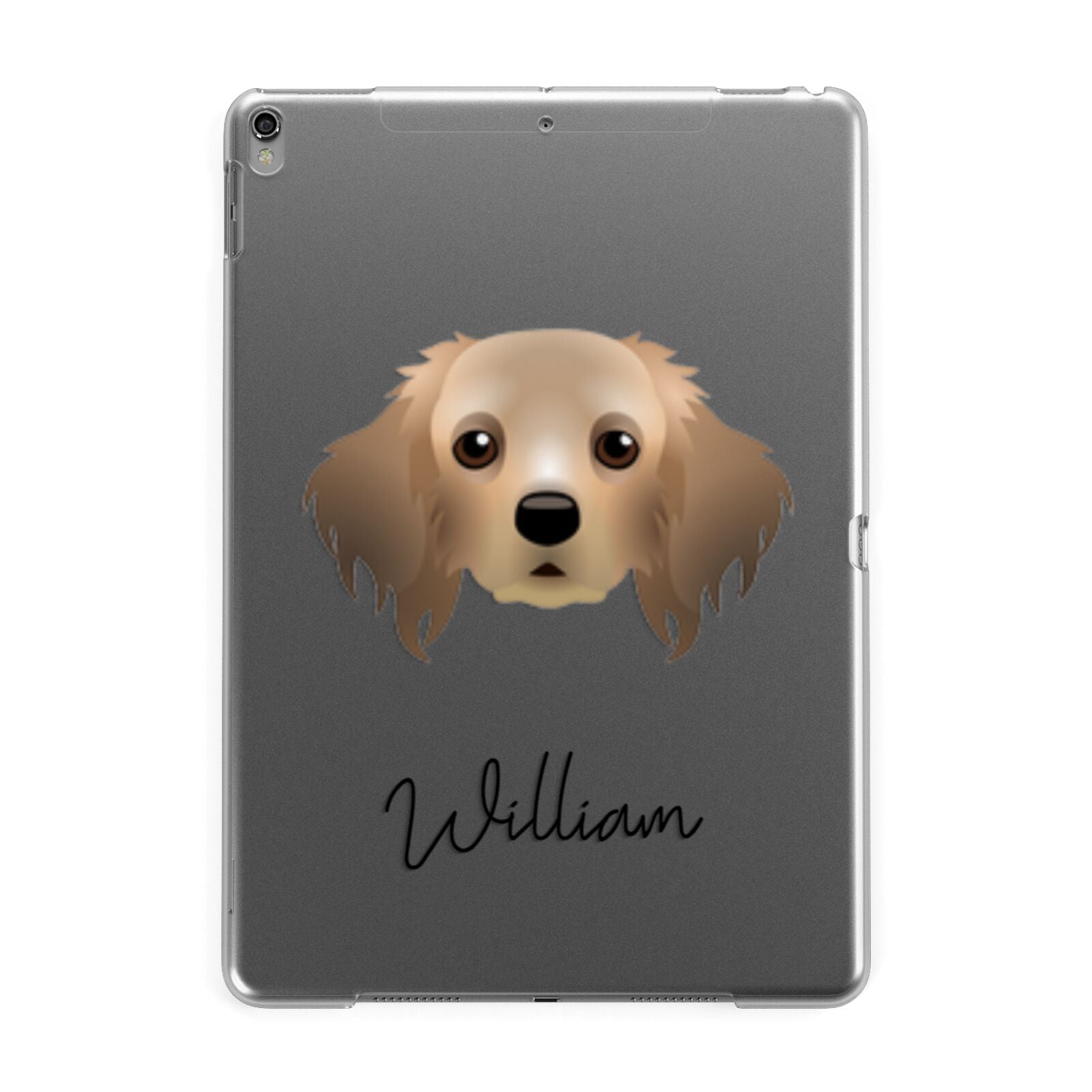 Cavapom Personalised Apple iPad Grey Case