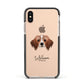 Cavapom Personalised Apple iPhone Xs Impact Case Black Edge on Gold Phone