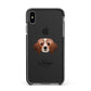 Cavapom Personalised Apple iPhone Xs Max Impact Case Black Edge on Black Phone