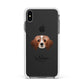 Cavapom Personalised Apple iPhone Xs Max Impact Case White Edge on Black Phone