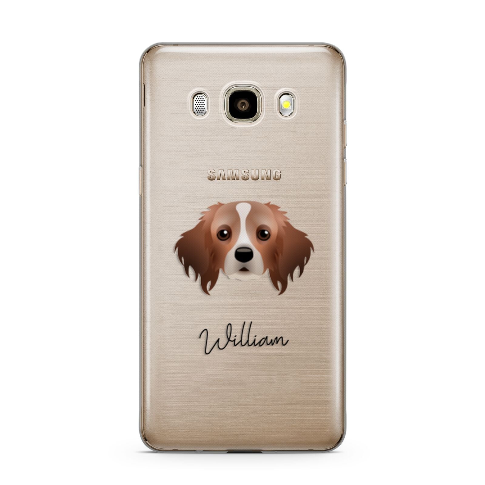 Cavapom Personalised Samsung Galaxy J7 2016 Case on gold phone