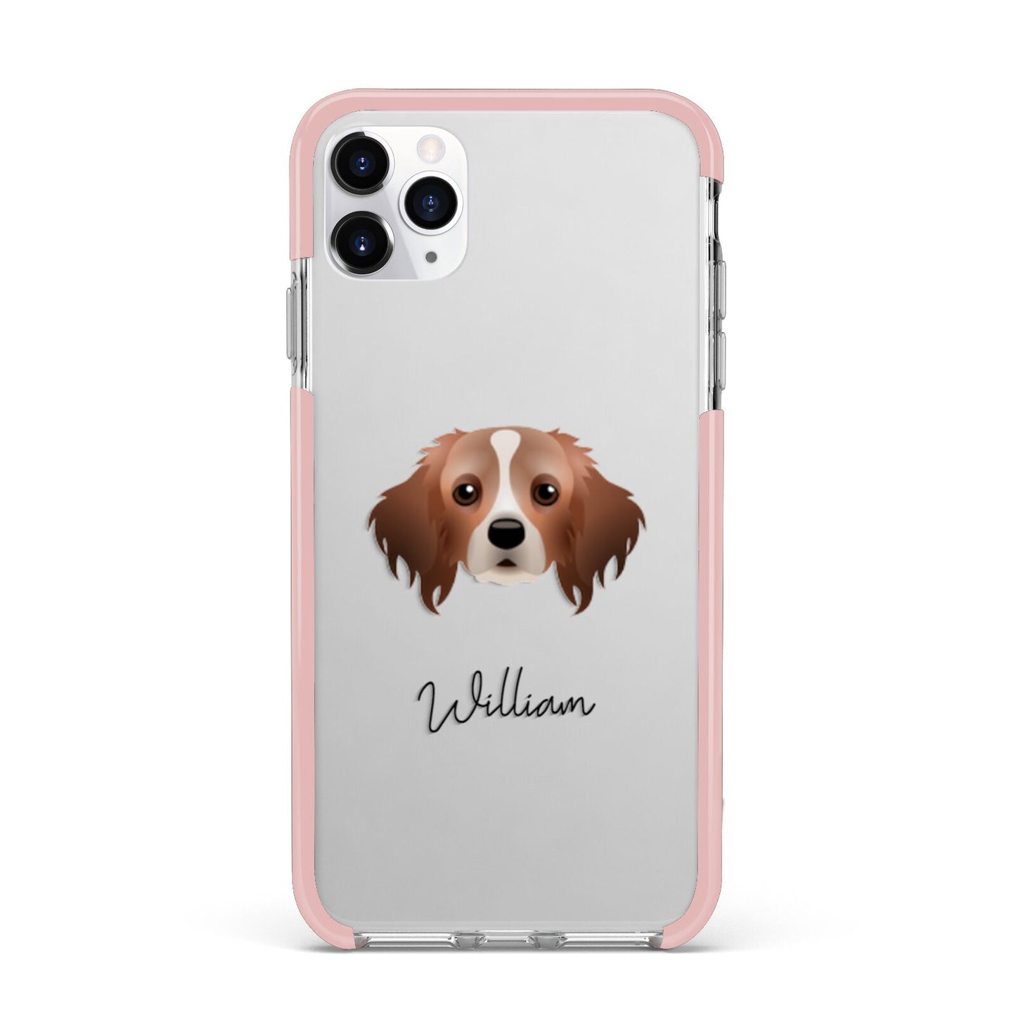 Cavapom Personalised iPhone 11 Pro Max Impact Pink Edge Case