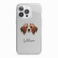 Cavapom Personalised iPhone 13 Pro TPU Impact Case with White Edges