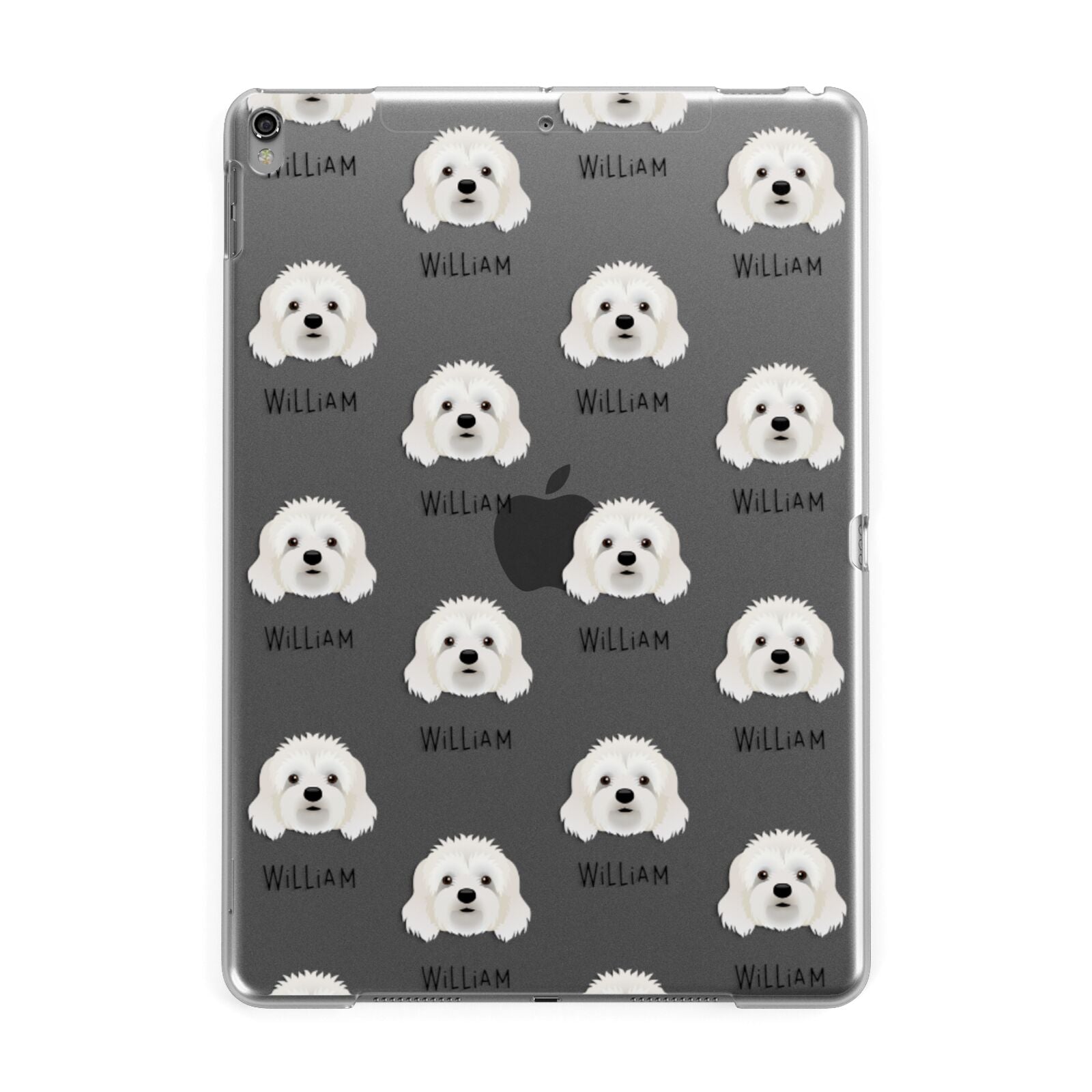 Cavapoo Icon with Name Apple iPad Grey Case