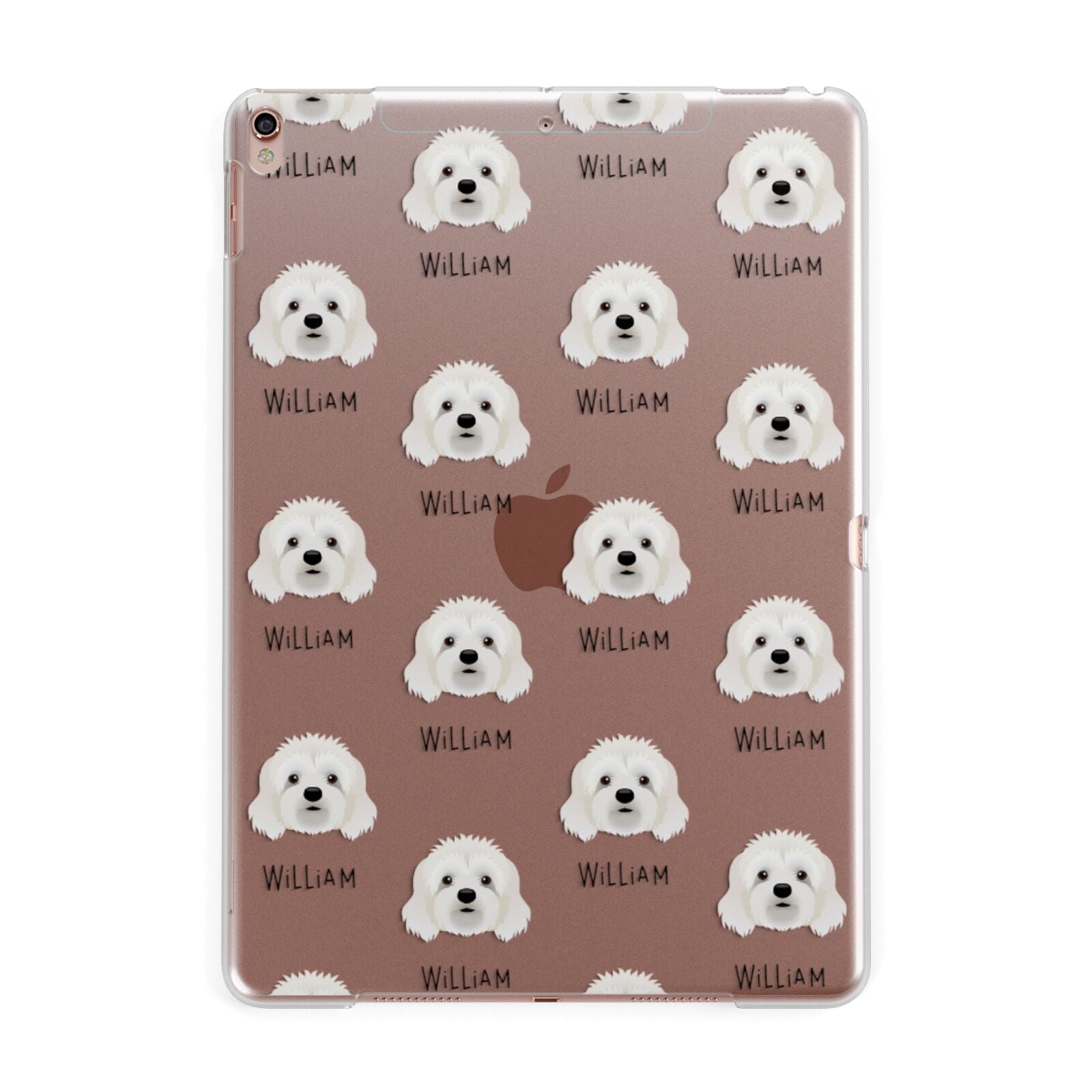 Cavapoo Icon with Name Apple iPad Rose Gold Case