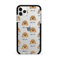 Cavapoo Icon with Name Apple iPhone 11 Pro Max in Silver with Black Impact Case