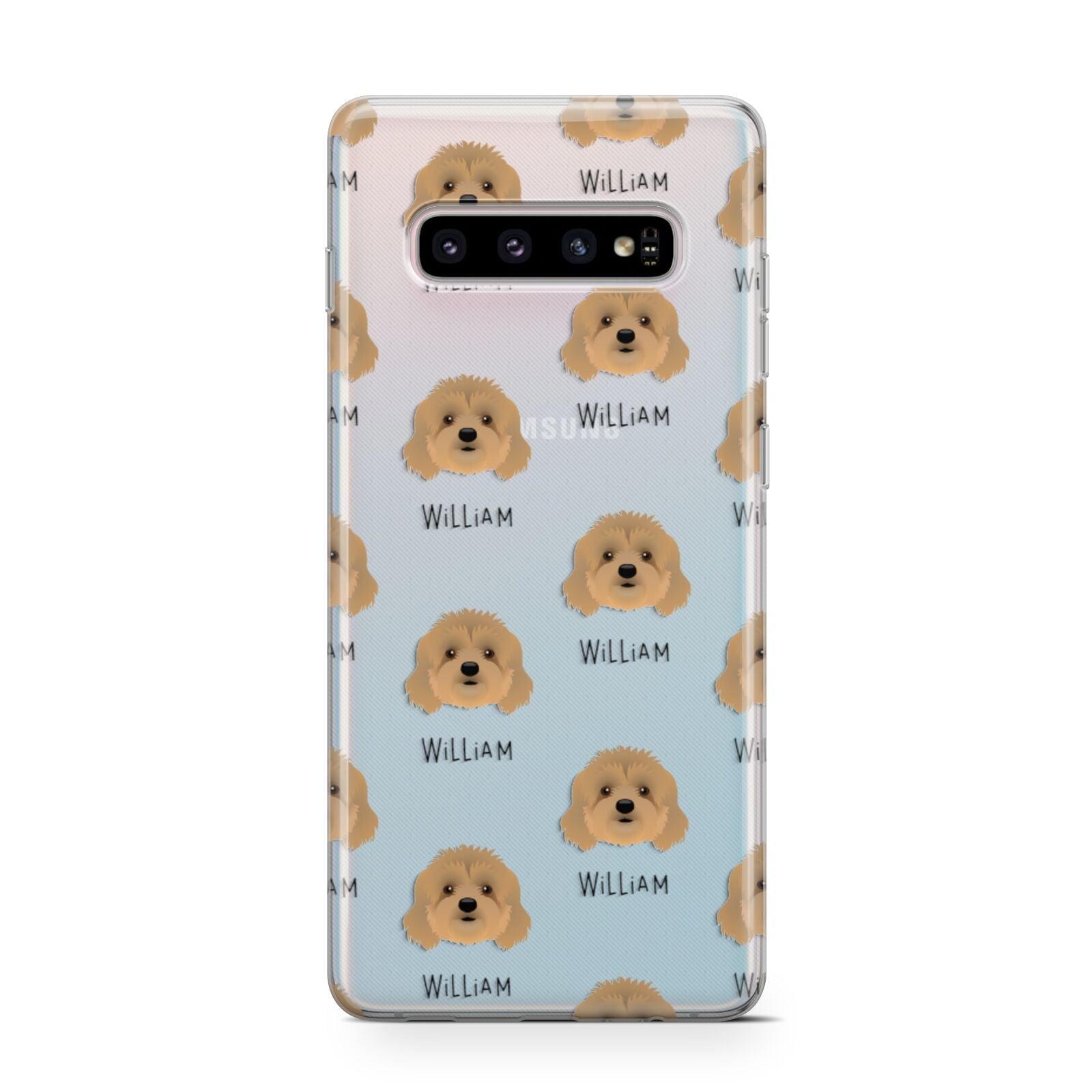 Cavapoo Icon with Name Samsung Galaxy S10 Case