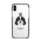 Cavapoo Personalised Apple iPhone Xs Impact Case Black Edge on Silver Phone