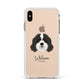 Cavapoo Personalised Apple iPhone Xs Max Impact Case White Edge on Gold Phone