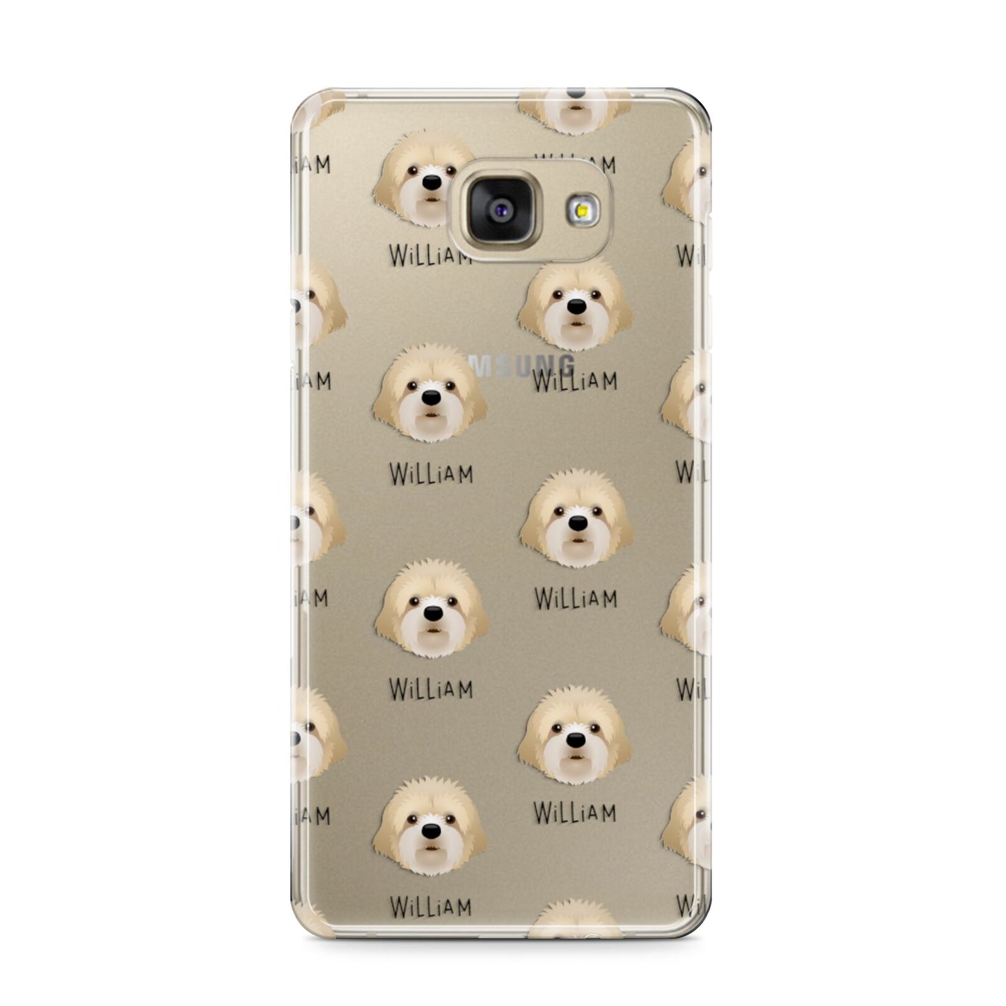 Cavapoochon Icon with Name Samsung Galaxy A9 2016 Case on gold phone