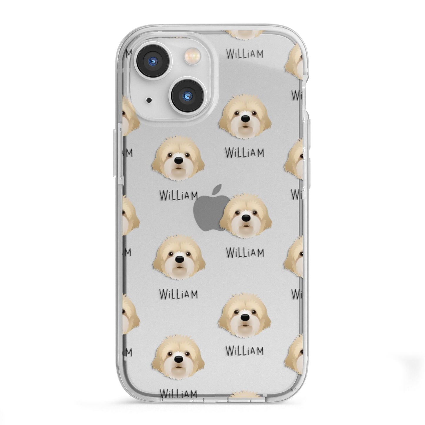 Cavapoochon Icon with Name iPhone 13 Mini TPU Impact Case with White Edges