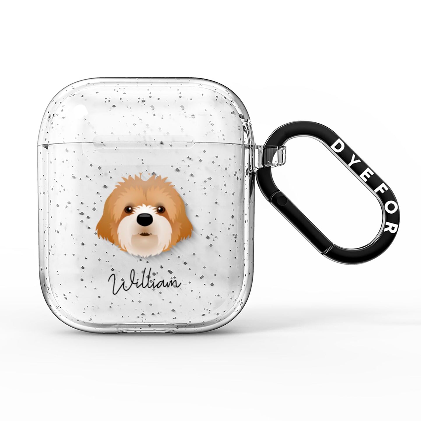 Cavapoochon Personalised AirPods Glitter Case