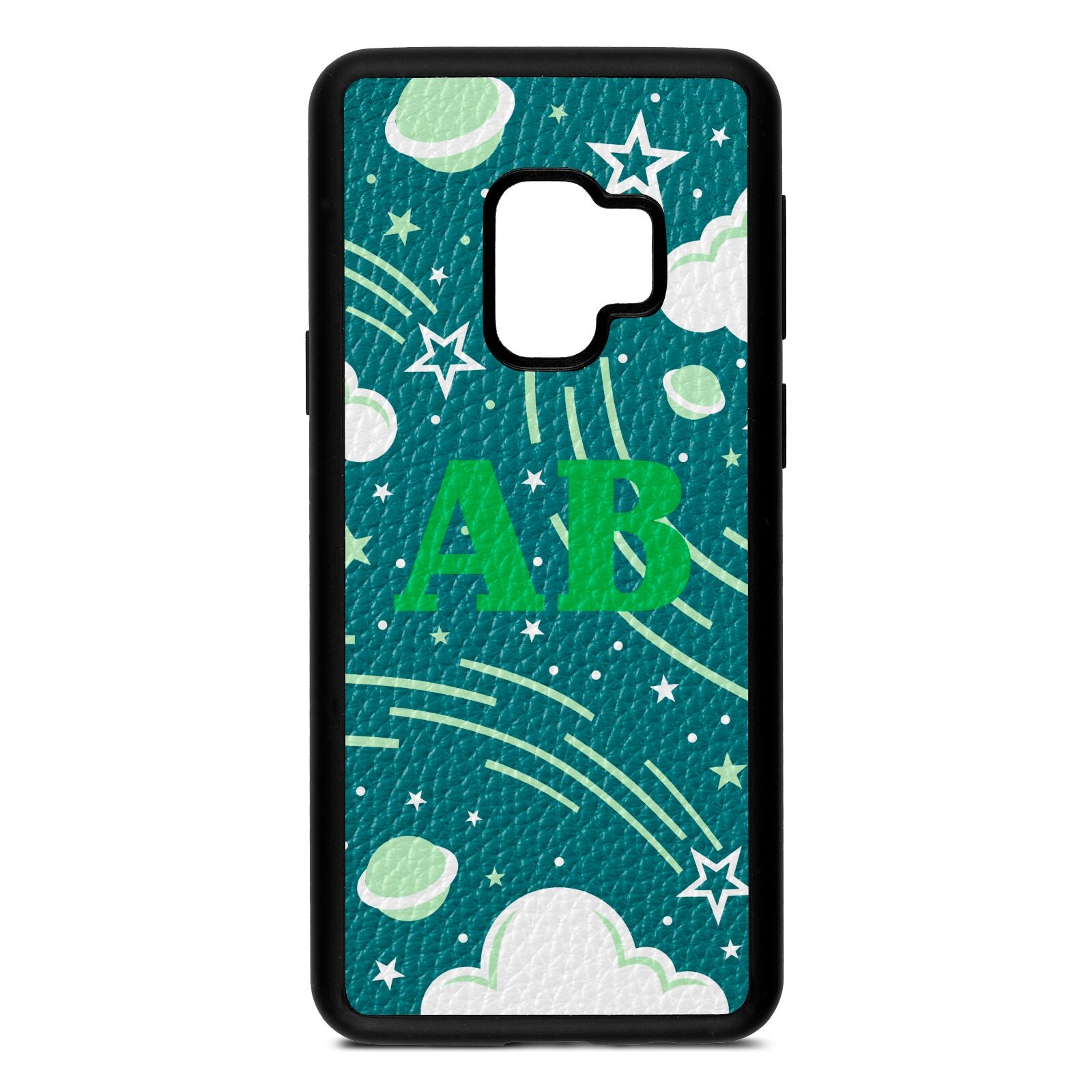 Celestial Green Pebble Leather Samsung S9 Case