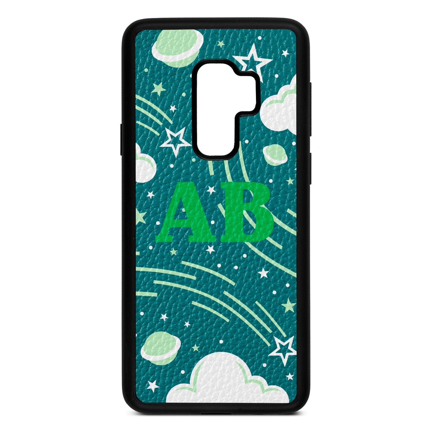 Celestial Green Pebble Leather Samsung S9 Plus Case