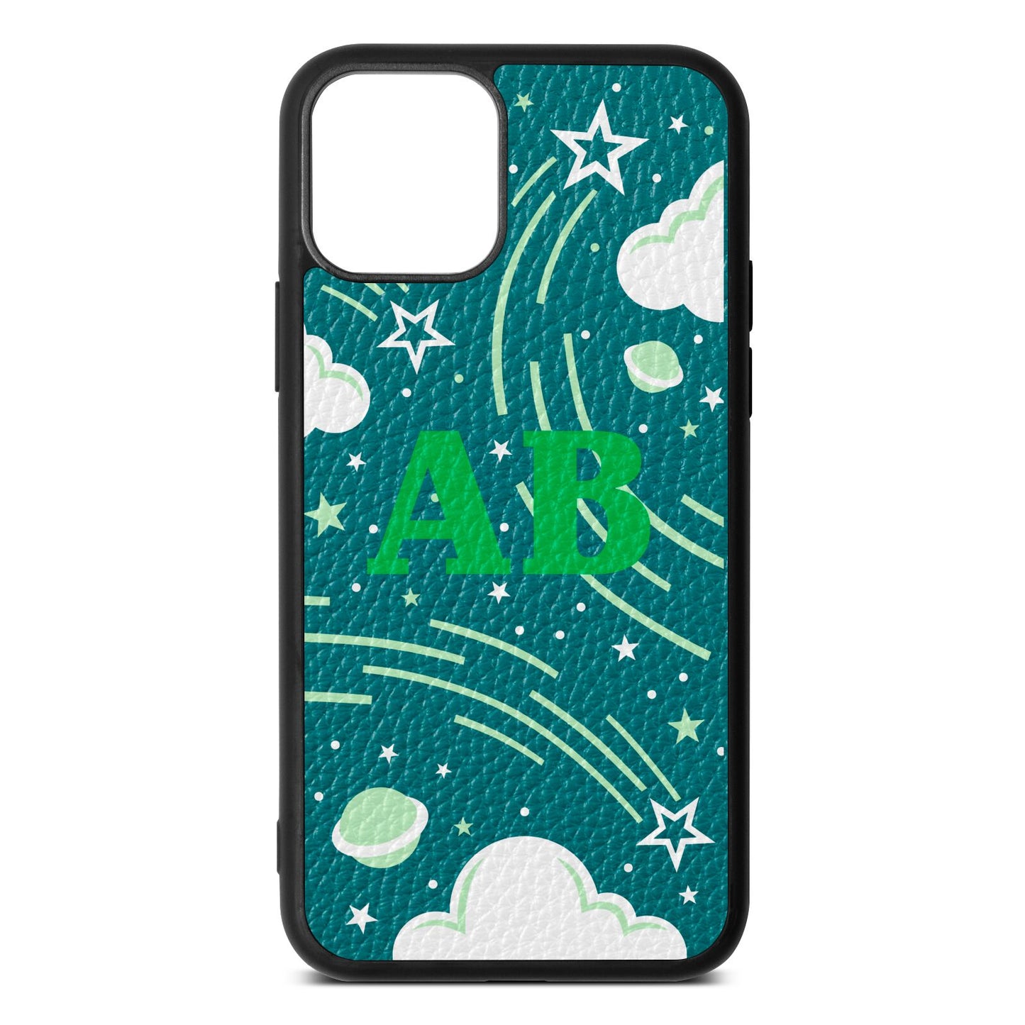 Celestial Green Pebble Leather iPhone 11 Case