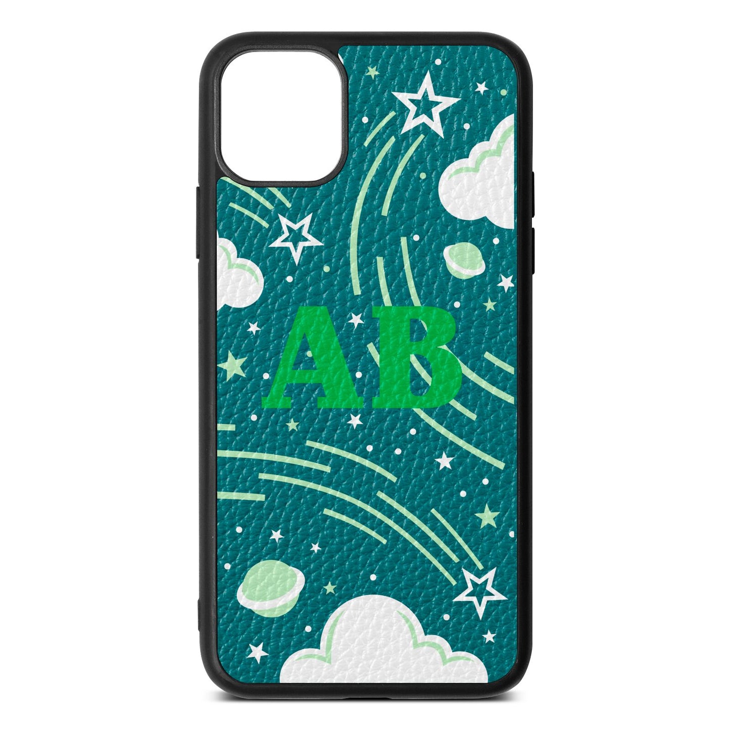 Celestial Green Pebble Leather iPhone 11 Pro Max Case