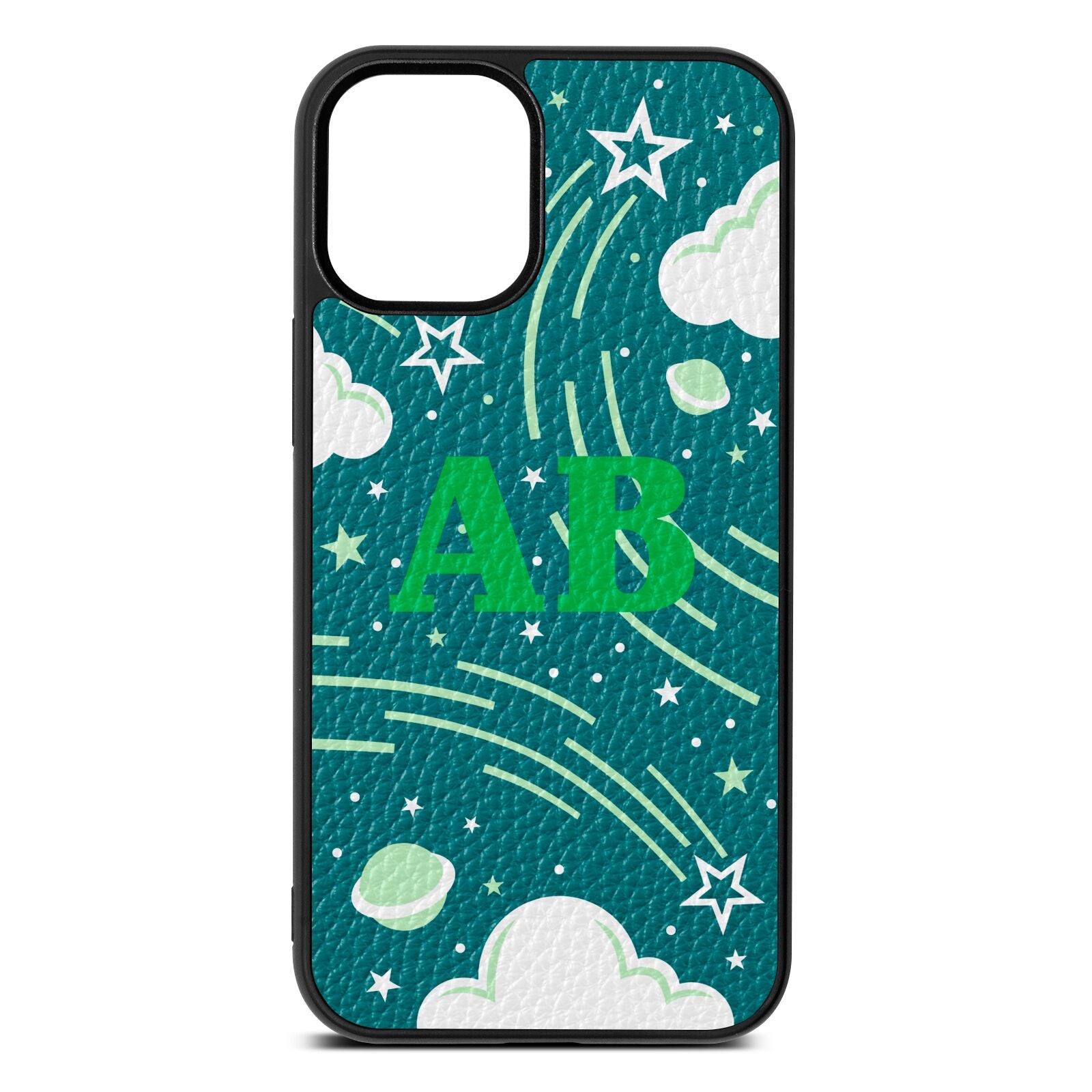 Celestial Green Pebble Leather iPhone 12 Mini Case