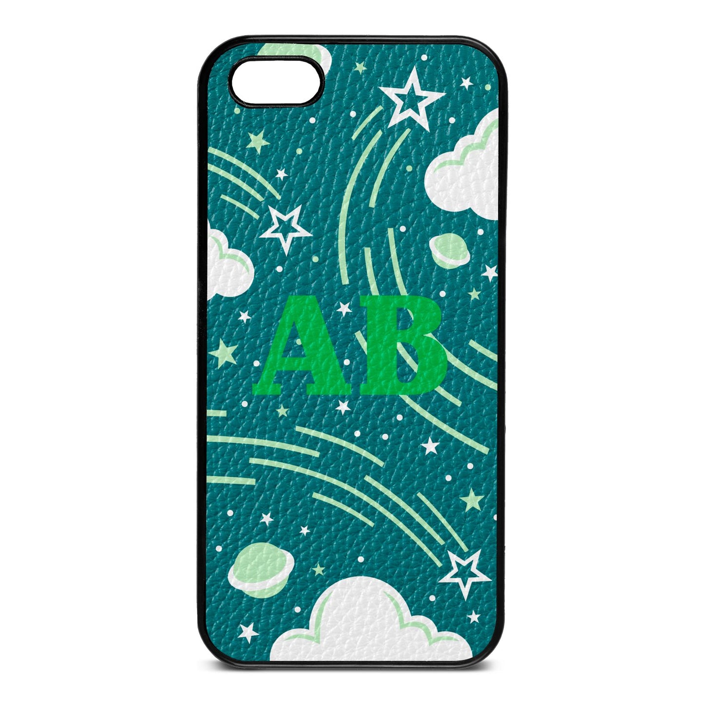 Celestial Green Pebble Leather iPhone 5 Case