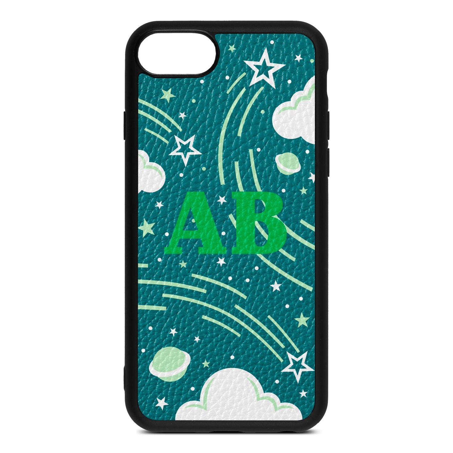 Celestial Green Pebble Leather iPhone 8 Case