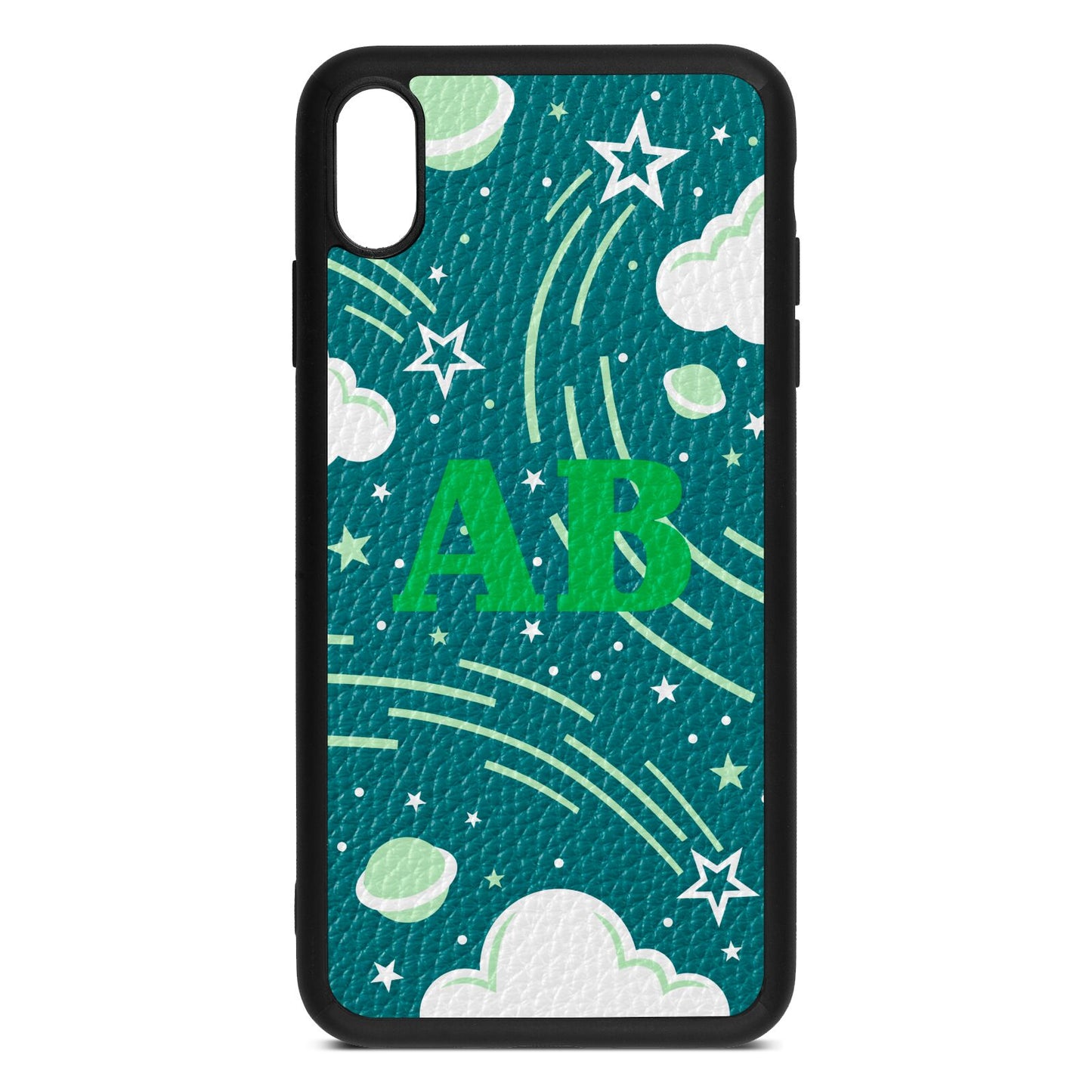 Celestial Green Pebble Leather iPhone Xs Max Case