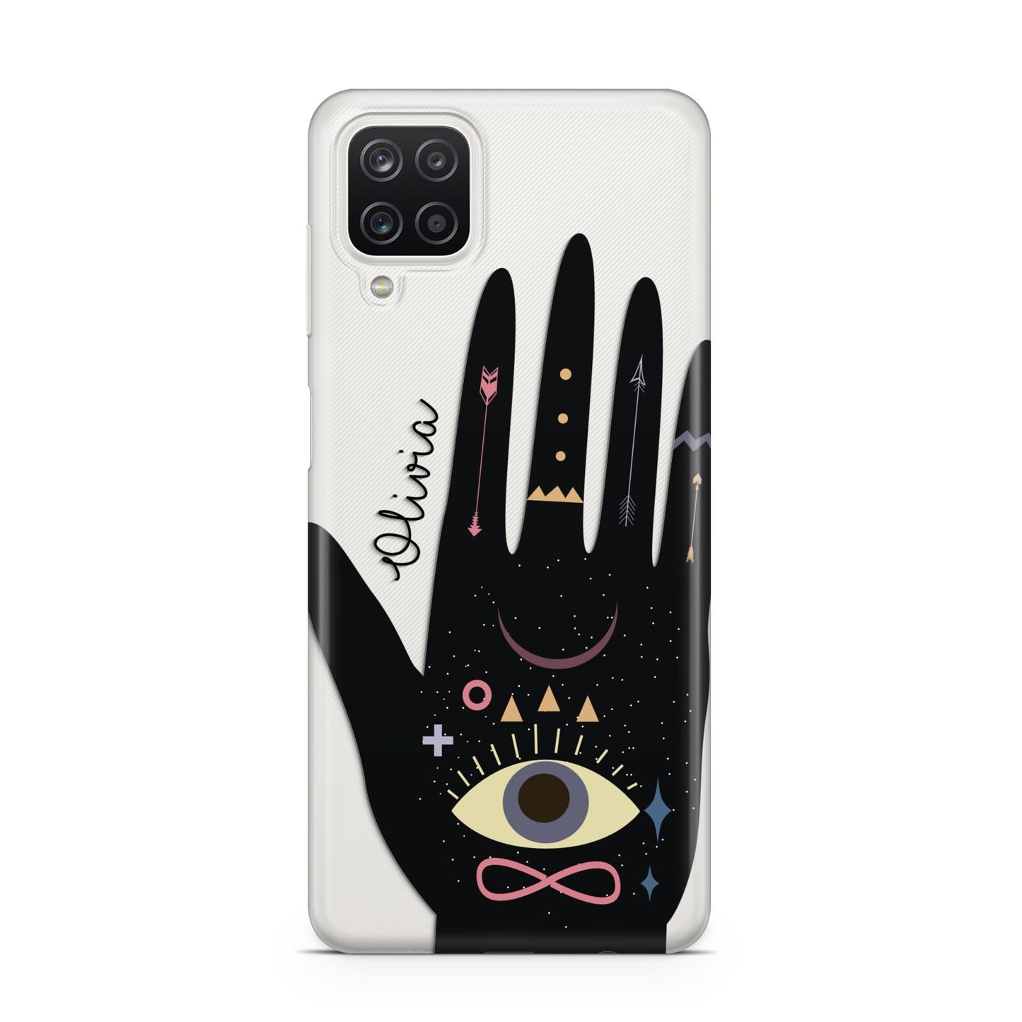 Celestial Hand with Text Samsung A12 Case