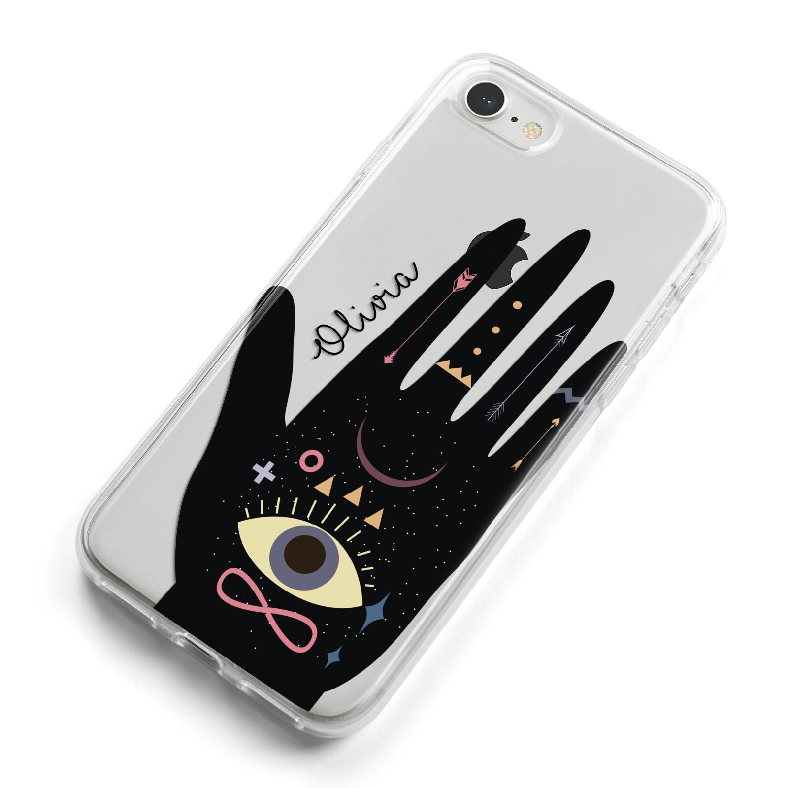 Celestial Hand with Text iPhone 8 Bumper Case on Silver iPhone Alternative Image