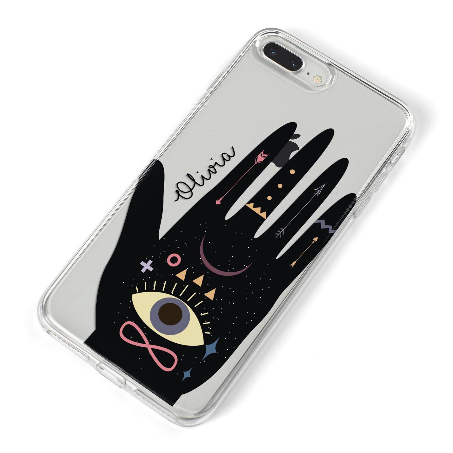 Celestial Hand with Text iPhone 8 Plus Bumper Case on Silver iPhone Alternative Image