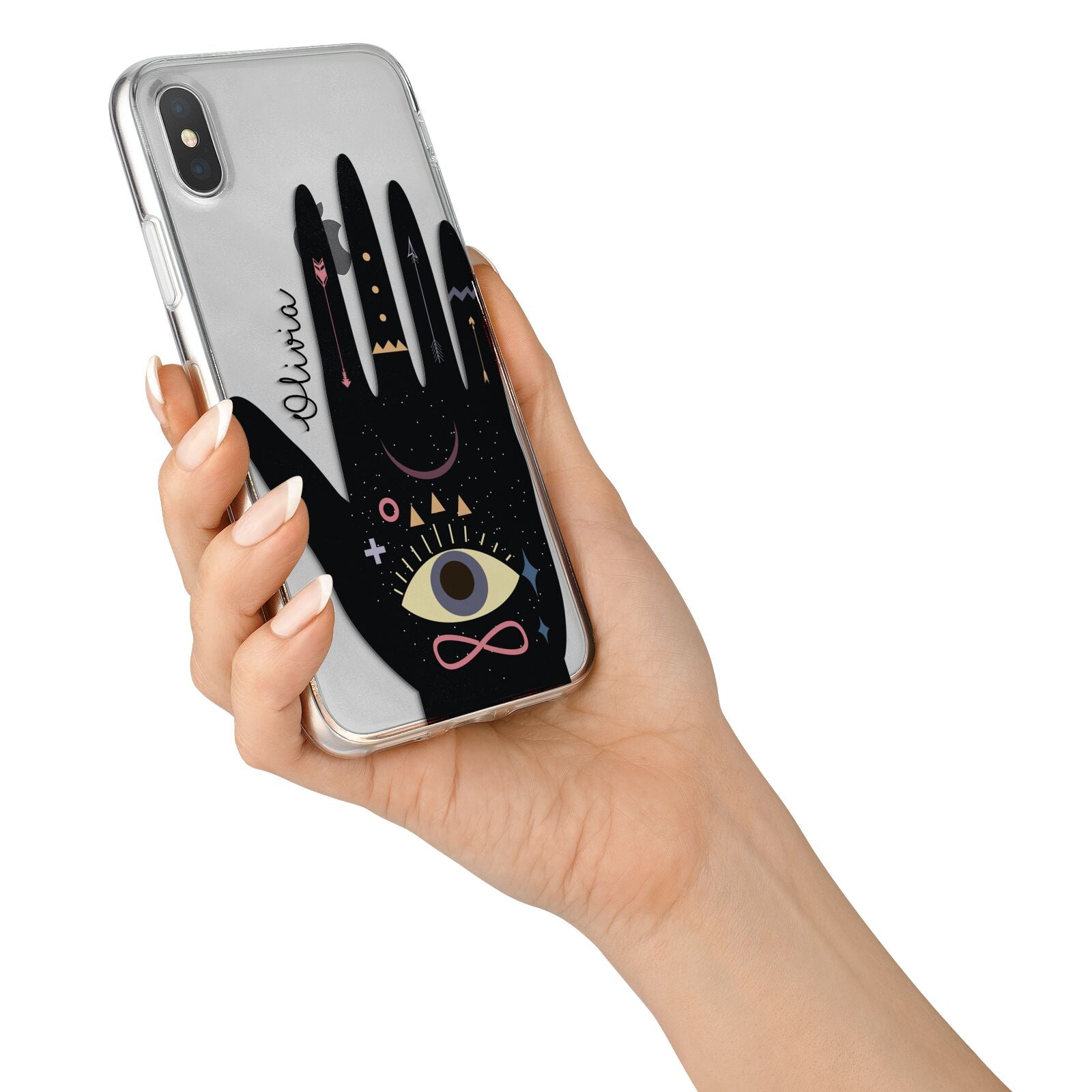 Celestial Hand with Text iPhone X Bumper Case on Silver iPhone Alternative Image 2