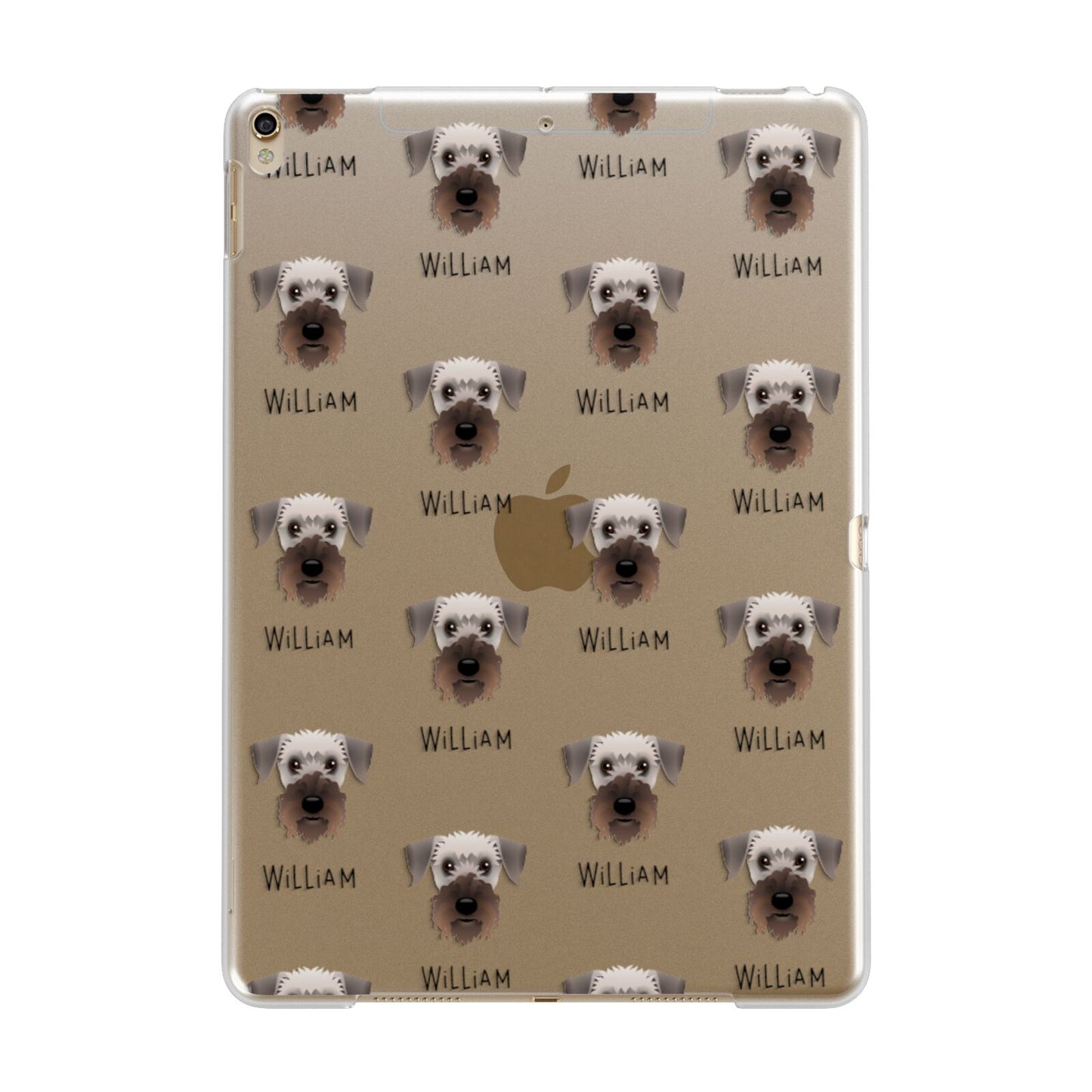 Cesky Terrier Icon with Name Apple iPad Gold Case