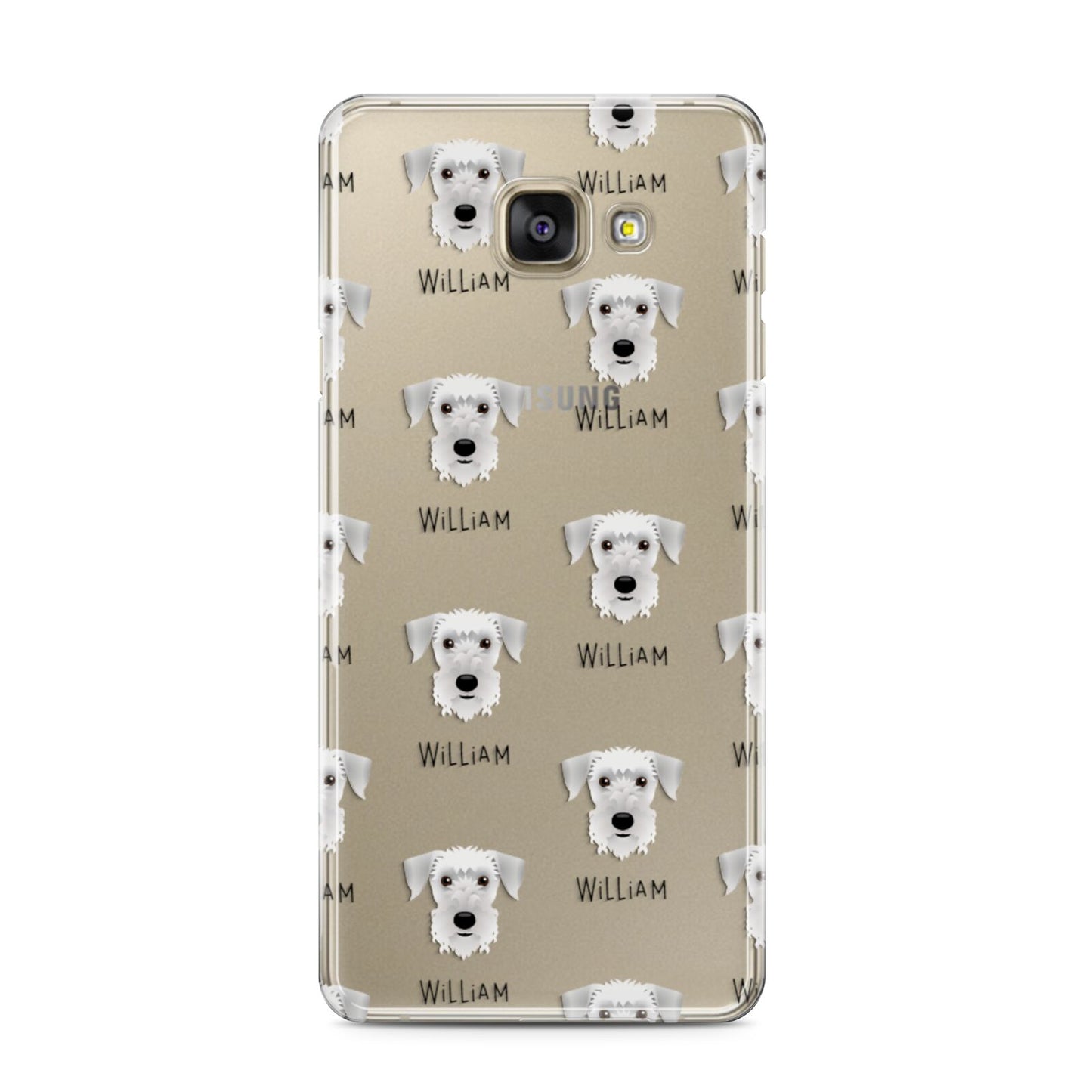 Cesky Terrier Icon with Name Samsung Galaxy A3 2016 Case on gold phone