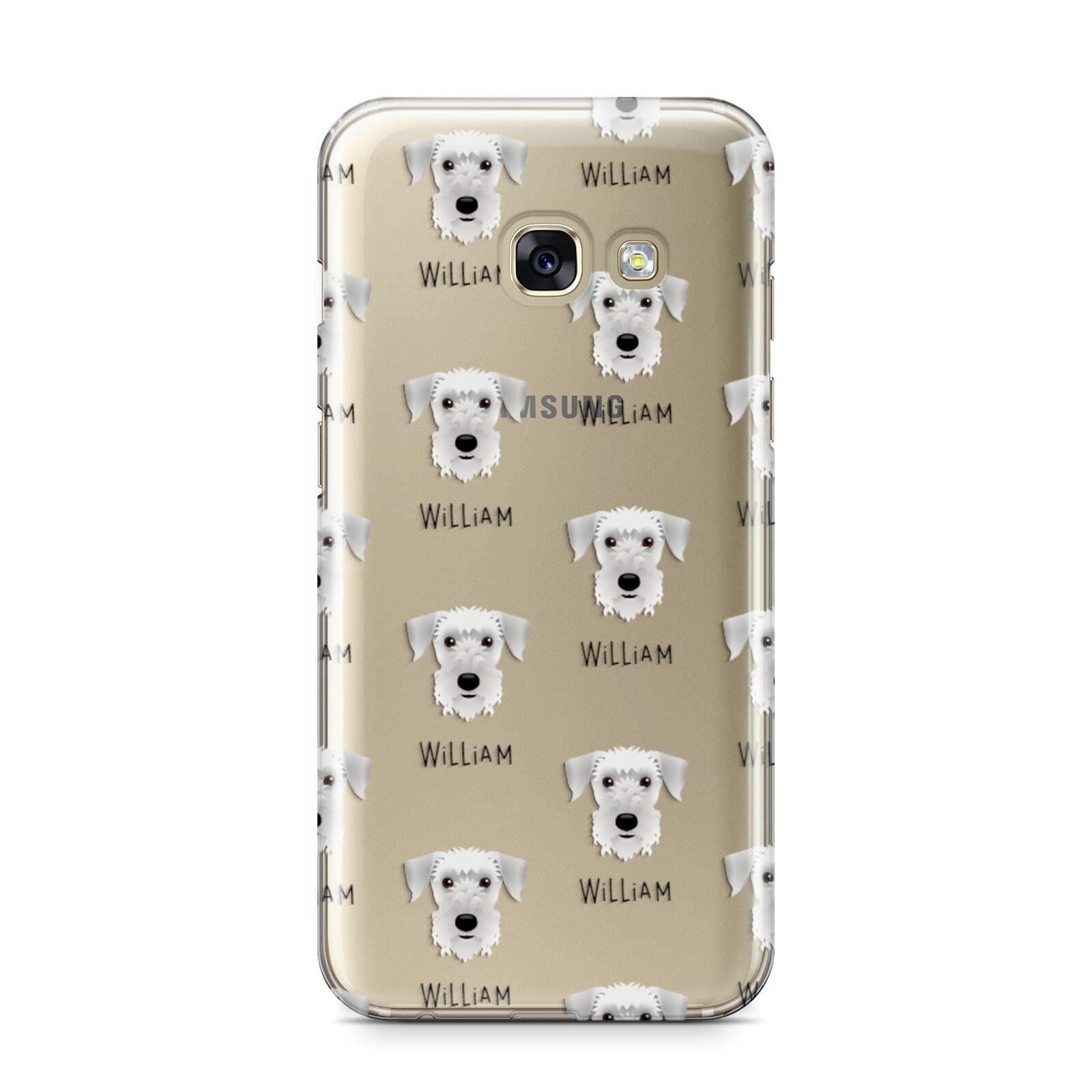 Cesky Terrier Icon with Name Samsung Galaxy A3 2017 Case on gold phone