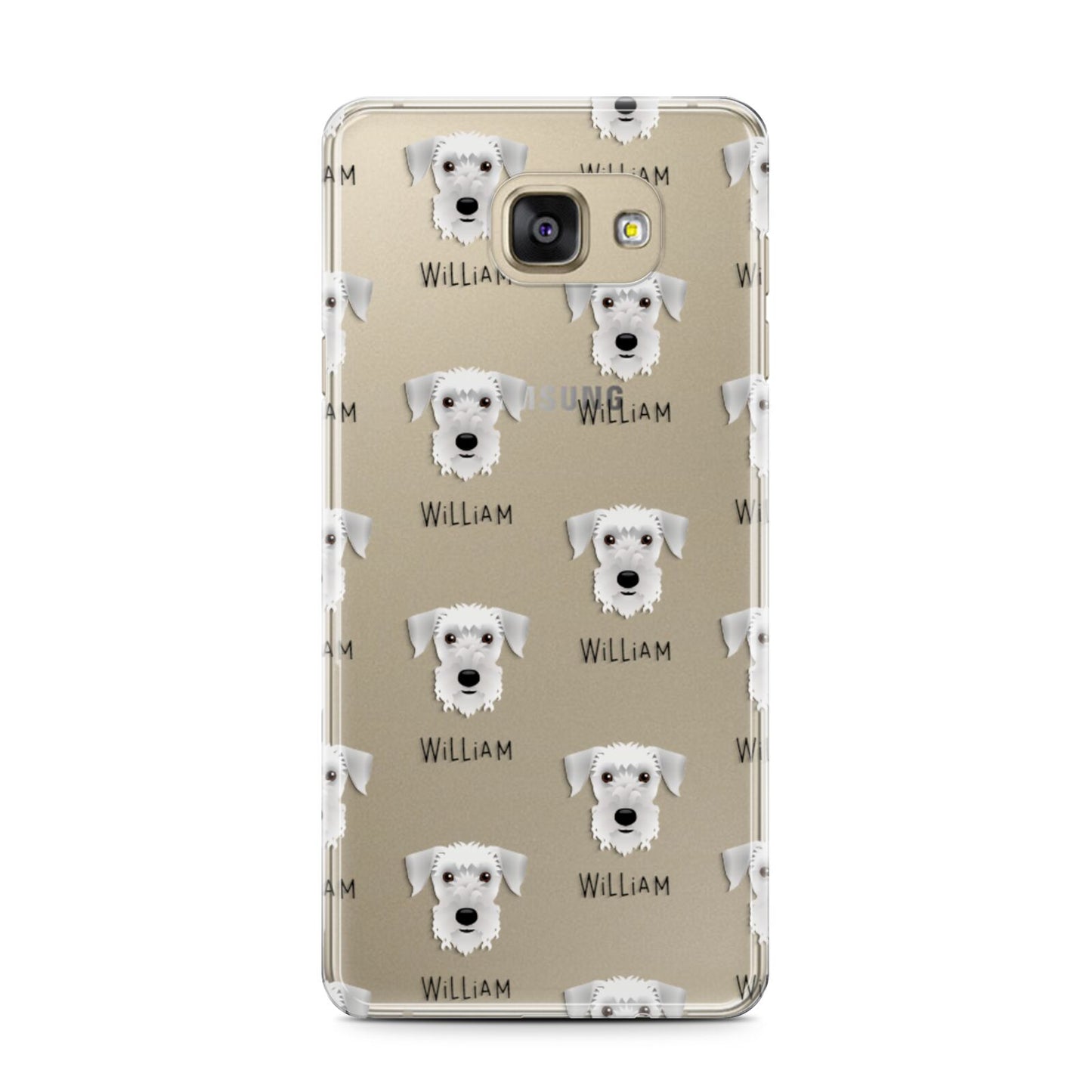 Cesky Terrier Icon with Name Samsung Galaxy A7 2016 Case on gold phone