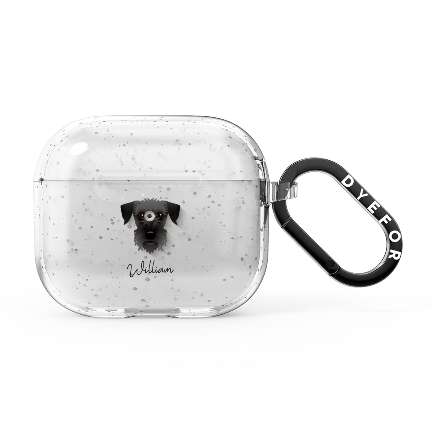 Cesky Terrier Personalised AirPods Glitter Case 3rd Gen